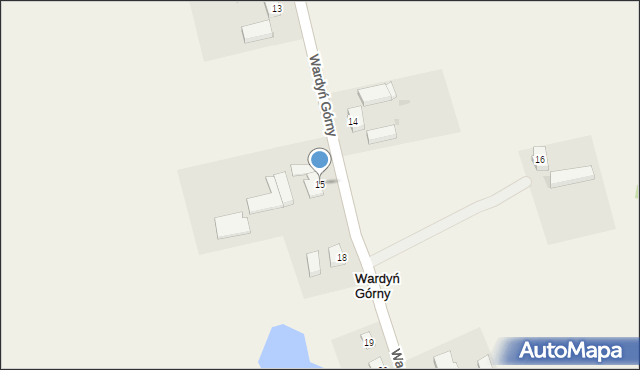 Wardyń Górny, Wardyń Górny, 15, mapa Wardyń Górny