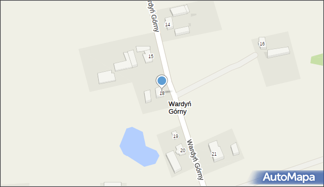 Wardyń Górny, Wardyń Górny, 18, mapa Wardyń Górny