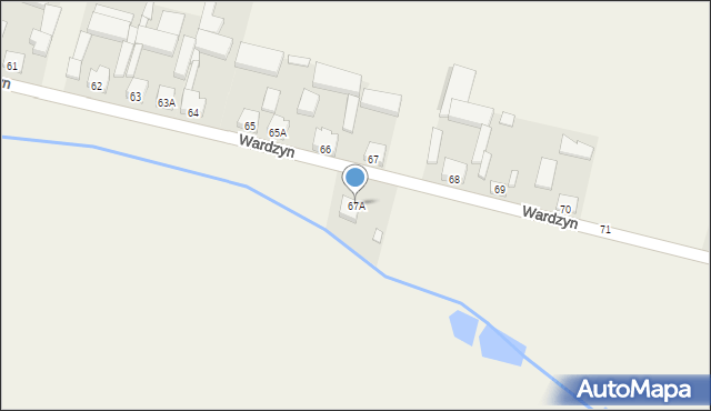 Wardzyn, Wardzyn, 67A, mapa Wardzyn