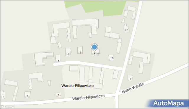 Warele-Filipowicze, Warele-Filipowicze, 2, mapa Warele-Filipowicze