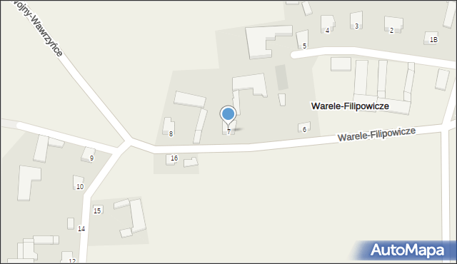 Warele-Filipowicze, Warele-Filipowicze, 7, mapa Warele-Filipowicze