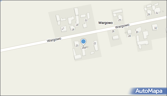 Wargowo, Wargowo, 20A, mapa Wargowo