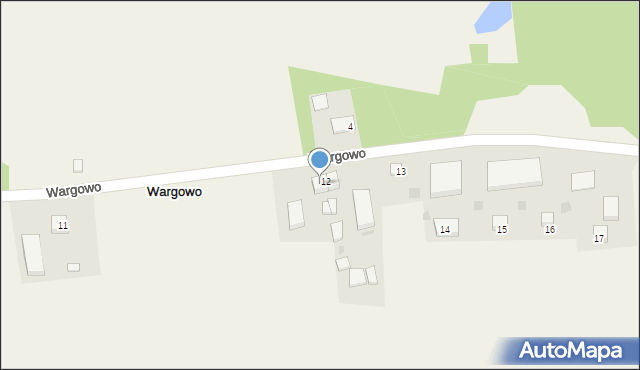 Wargowo, Wargowo, 12/1, mapa Wargowo