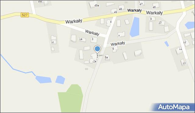 Warkały, Warkały, 2, mapa Warkały