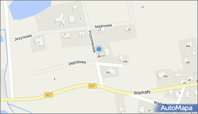 Warkały, Warkały, 49f, mapa Warkały