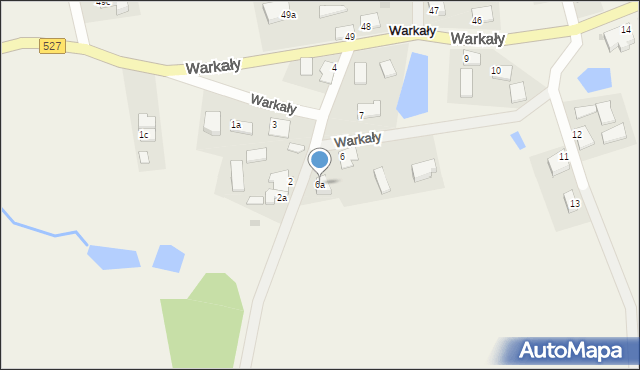 Warkały, Warkały, 6a, mapa Warkały