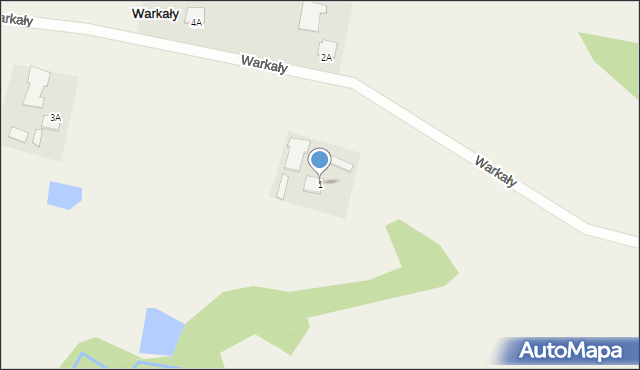 Warkały, Warkały, 1, mapa Warkały