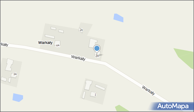 Warkały, Warkały, 2A, mapa Warkały