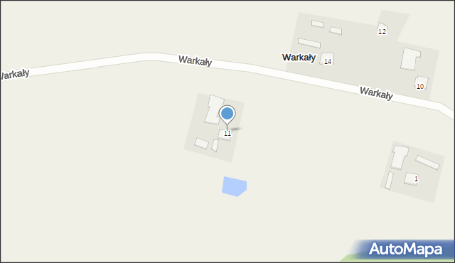 Warkały, Warkały, 3A, mapa Warkały