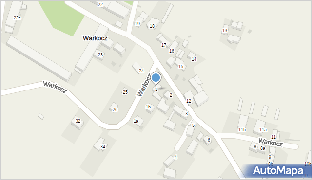 Warkocz, Warkocz, 1, mapa Warkocz