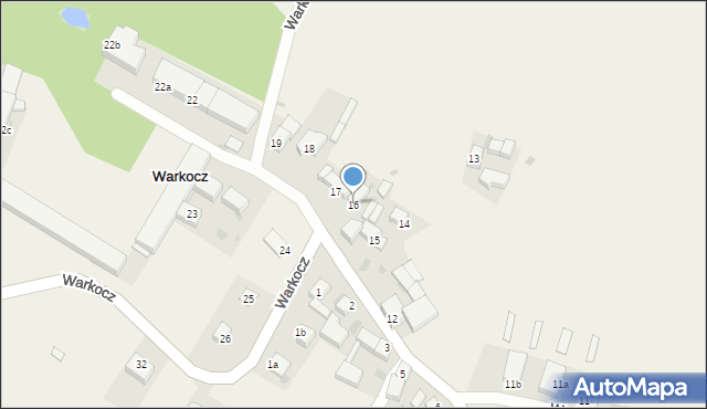Warkocz, Warkocz, 16, mapa Warkocz
