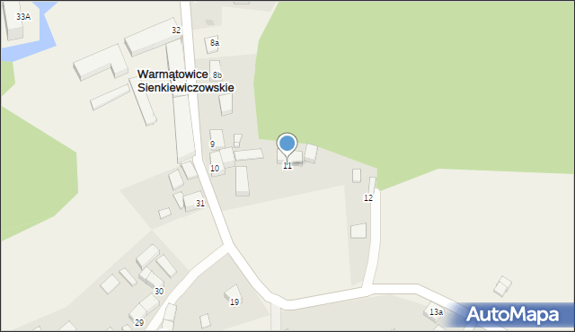 Warmątowice Sienkiewiczowskie, Warmątowice Sienkiewiczowskie, 11, mapa Warmątowice Sienkiewiczowskie