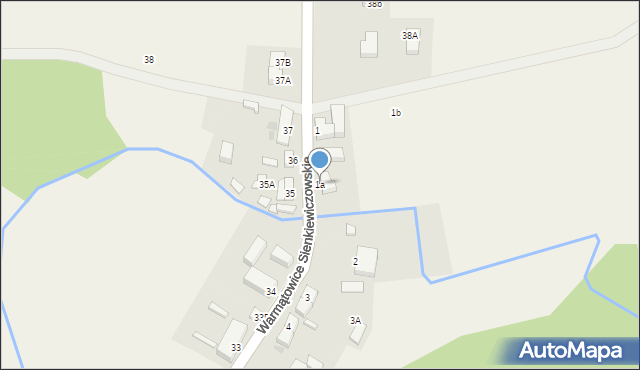 Warmątowice Sienkiewiczowskie, Warmątowice Sienkiewiczowskie, 1a, mapa Warmątowice Sienkiewiczowskie