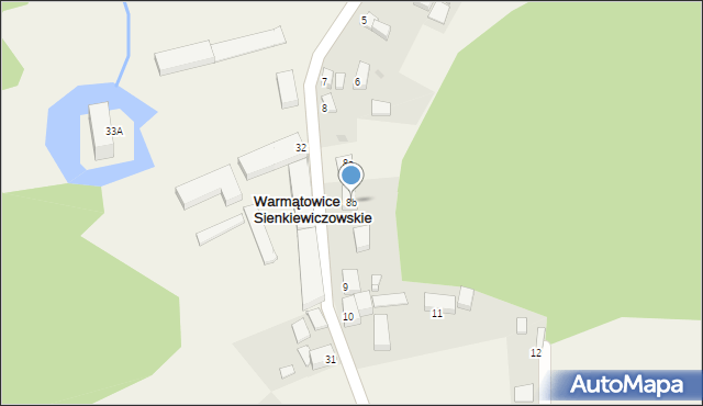 Warmątowice Sienkiewiczowskie, Warmątowice Sienkiewiczowskie, 8b, mapa Warmątowice Sienkiewiczowskie