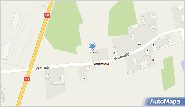 Warmiaki, Warmiaki, 13, mapa Warmiaki