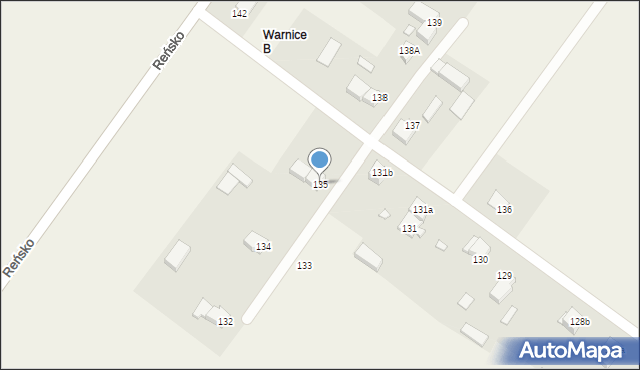 Warnice, Warnice, 135, mapa Warnice