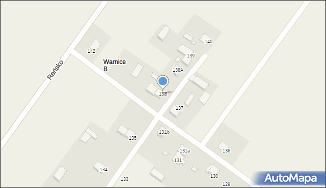 Warnice, Warnice, 138, mapa Warnice