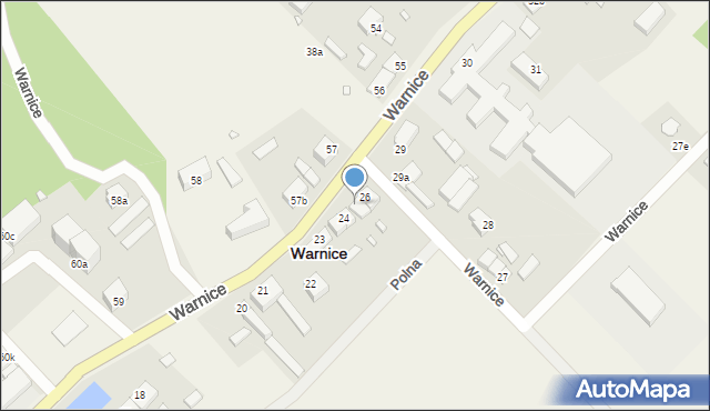 Warnice, Warnice, 25, mapa Warnice
