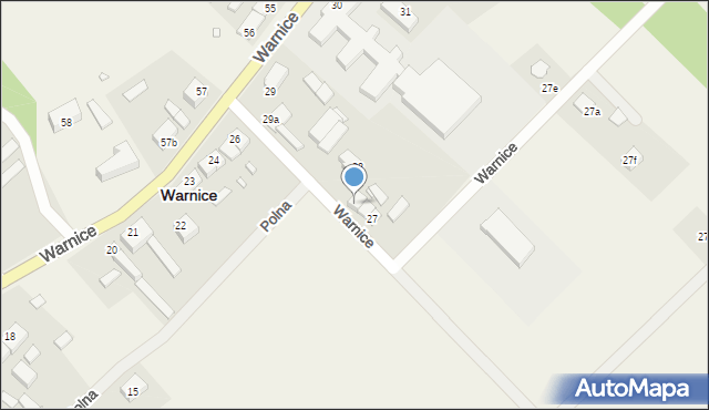 Warnice, Warnice, 28A, mapa Warnice