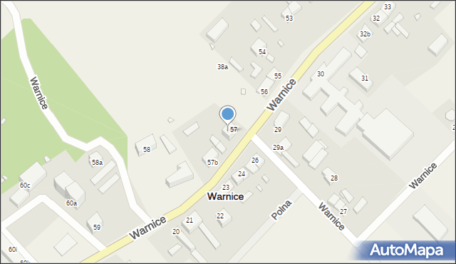 Warnice, Warnice, 57a, mapa Warnice