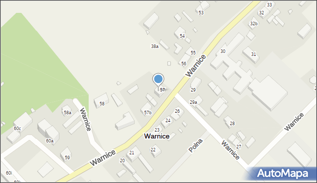 Warnice, Warnice, 57a, mapa Warnice