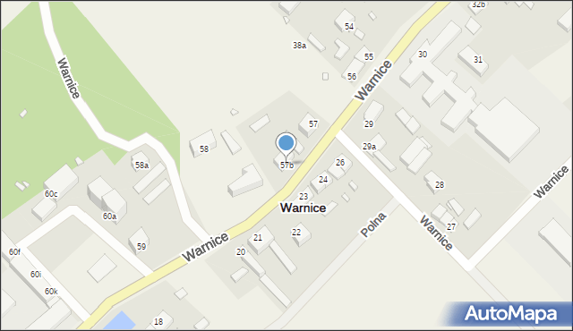 Warnice, Warnice, 57b, mapa Warnice