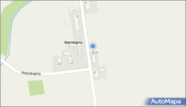 Warnikajmy, Warnikajmy, 11, mapa Warnikajmy