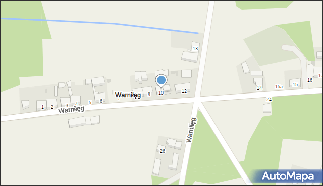 Warniłęg, Warniłęg, 10, mapa Warniłęg