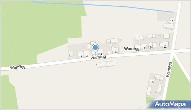 Warniłęg, Warniłęg, 3, mapa Warniłęg