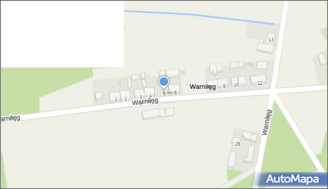 Warniłęg, Warniłęg, 5, mapa Warniłęg