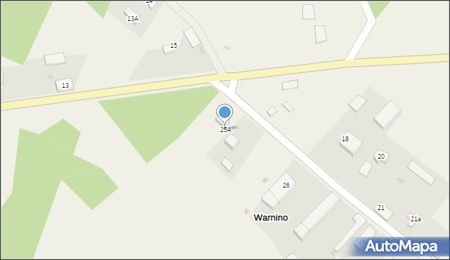 Warnino, Warnino, 25A, mapa Warnino