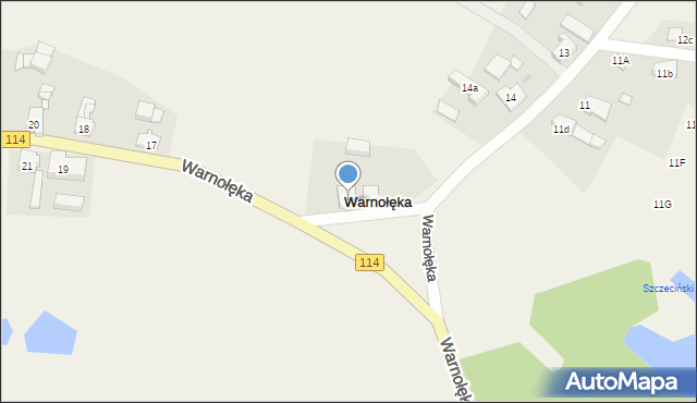 Warnołęka, Warnołęka, 16, mapa Warnołęka