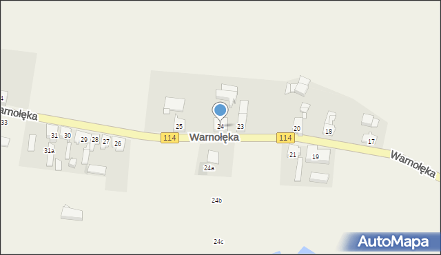 Warnołęka, Warnołęka, 24, mapa Warnołęka