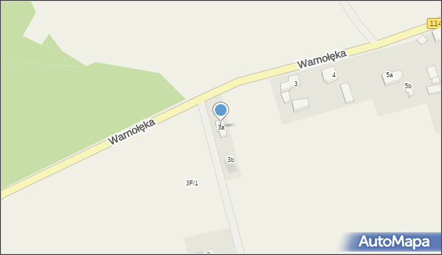 Warnołęka, Warnołęka, 3a, mapa Warnołęka