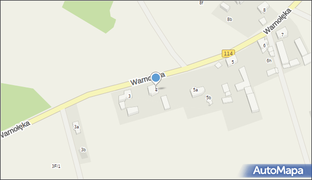 Warnołęka, Warnołęka, 4, mapa Warnołęka