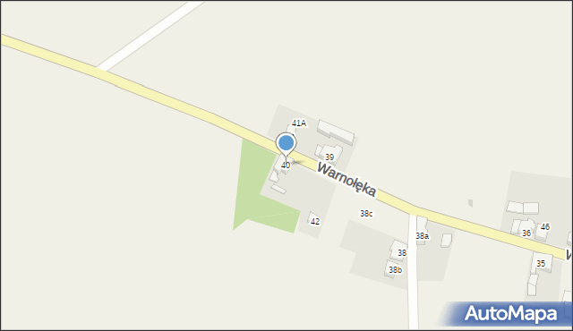 Warnołęka, Warnołęka, 40, mapa Warnołęka