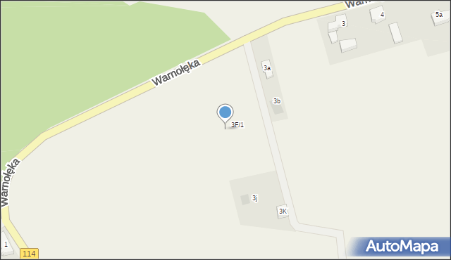 Warnołęka, Warnołęka, 5f, mapa Warnołęka