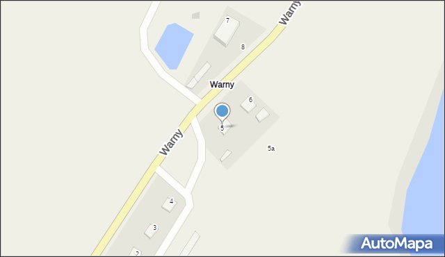 Warny, Warny, 5, mapa Warny