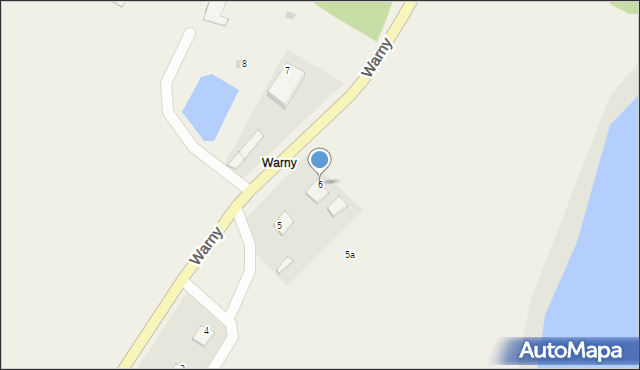 Warny, Warny, 6, mapa Warny