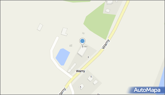 Warny, Warny, 7, mapa Warny