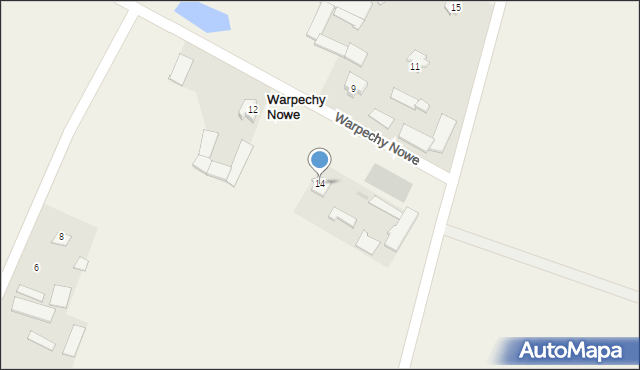 Warpechy Nowe, Warpechy Nowe, 14, mapa Warpechy Nowe