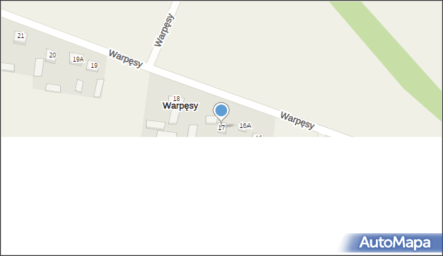 Warpęsy, Warpęsy, 17, mapa Warpęsy