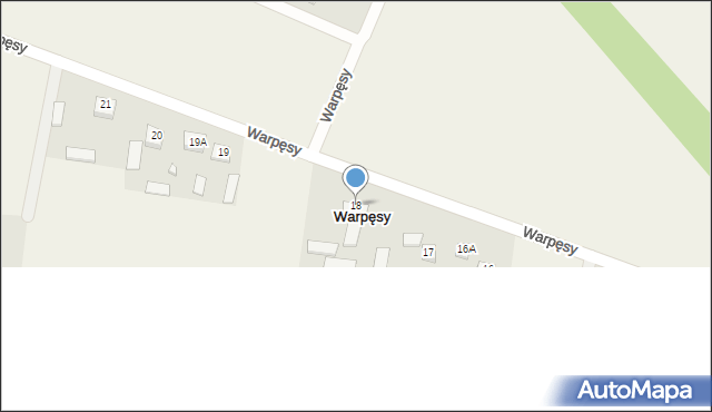 Warpęsy, Warpęsy, 18, mapa Warpęsy