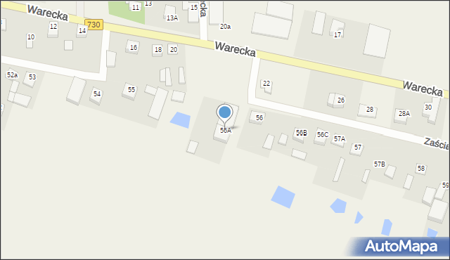 Warpęsy, Warpęsy, 56A, mapa Warpęsy