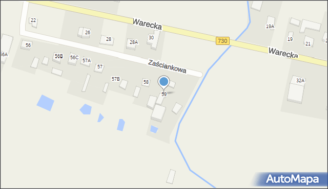 Warpęsy, Warpęsy, 59, mapa Warpęsy