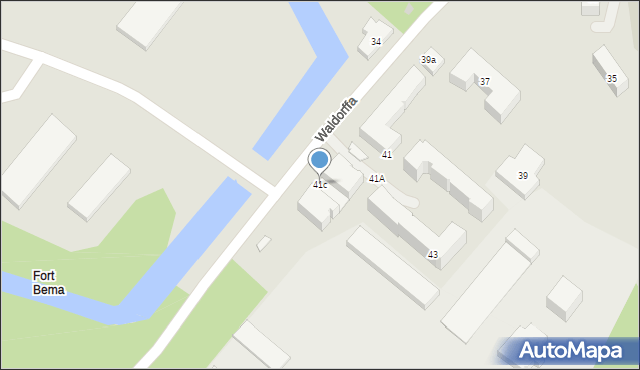Warszawa, Waldorffa Jerzego, 41c, mapa Warszawy