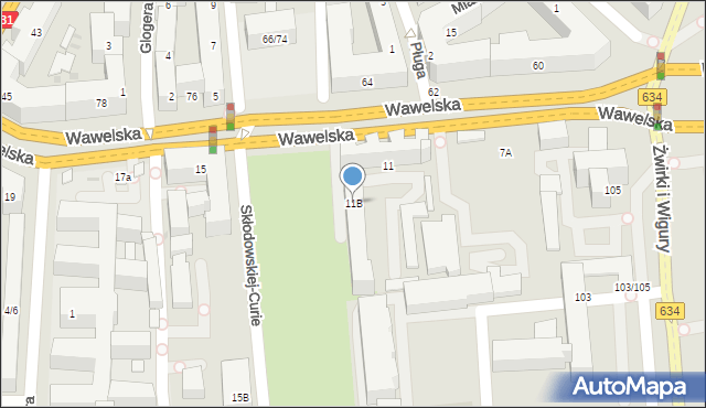 Warszawa, Wawelska, 11B, mapa Warszawy