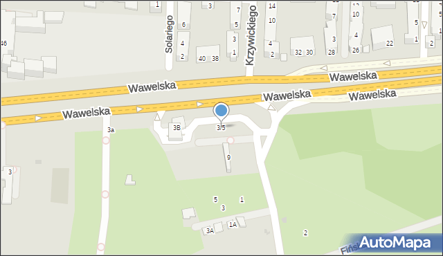 Warszawa, Wawelska, 3/5, mapa Warszawy