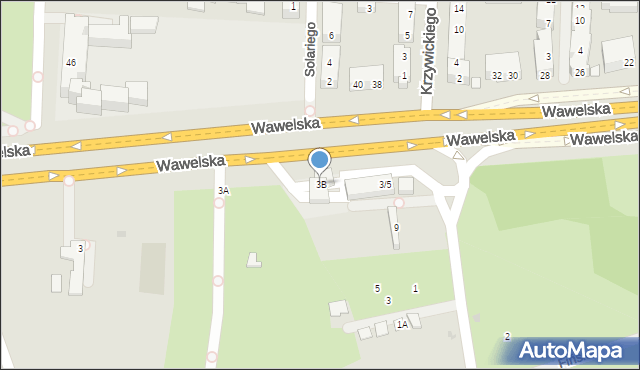Warszawa, Wawelska, 3B, mapa Warszawy