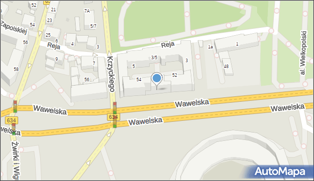 Warszawa, Wawelska, 52/54, mapa Warszawy